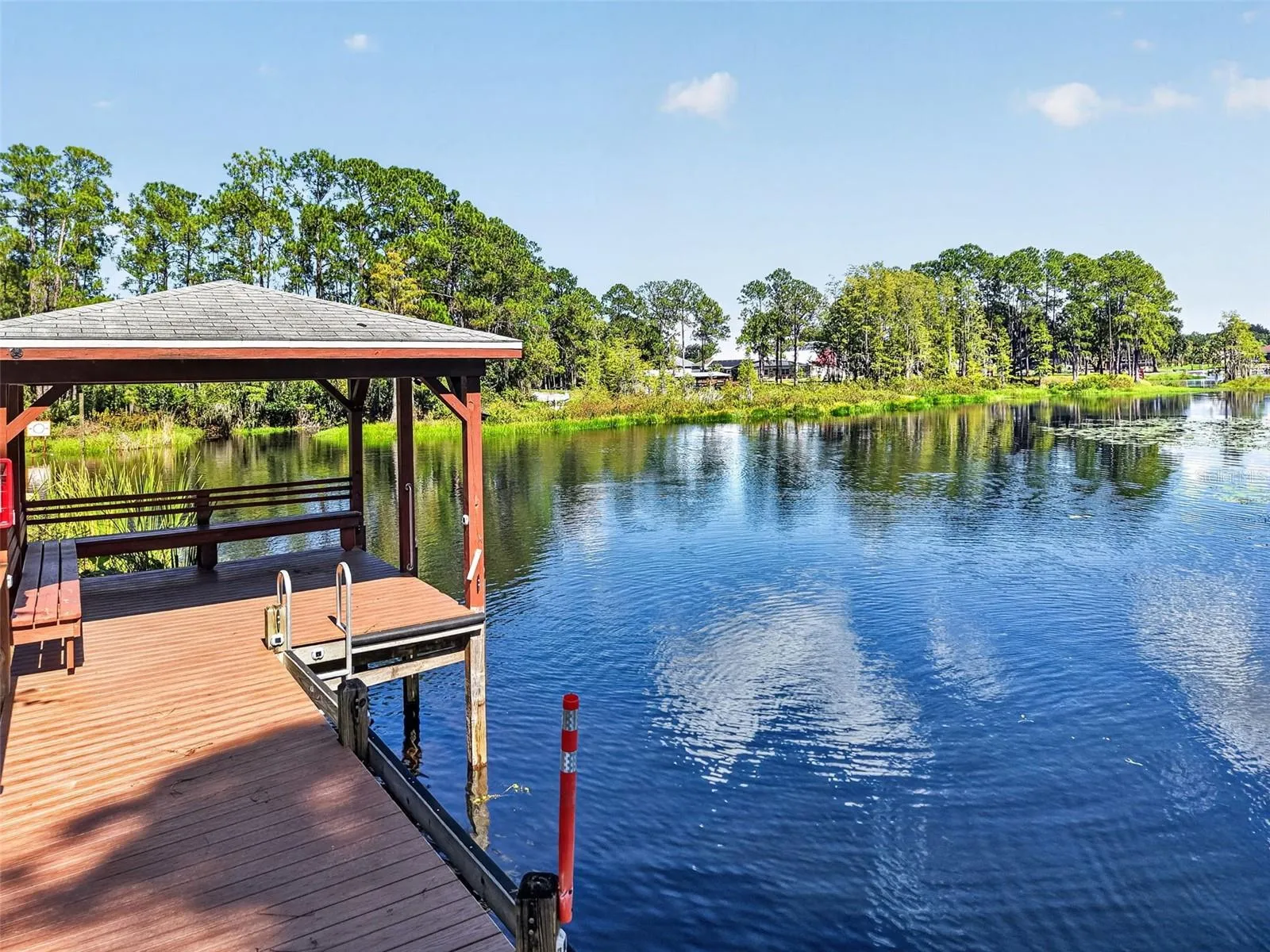 Community pier and private boat ramp