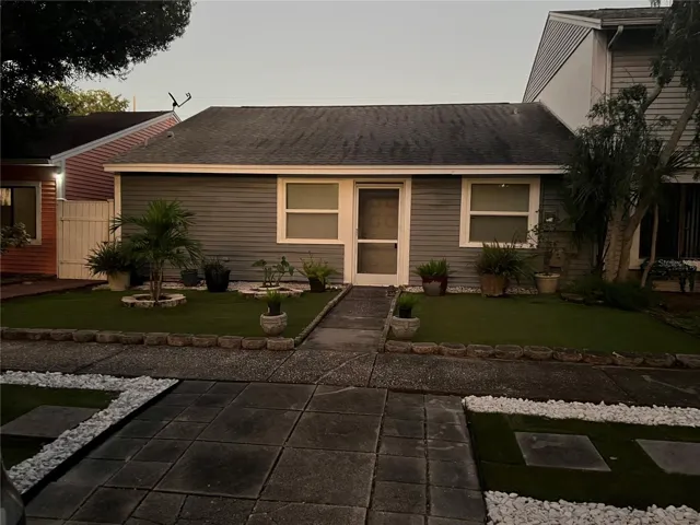 Front view at dusk