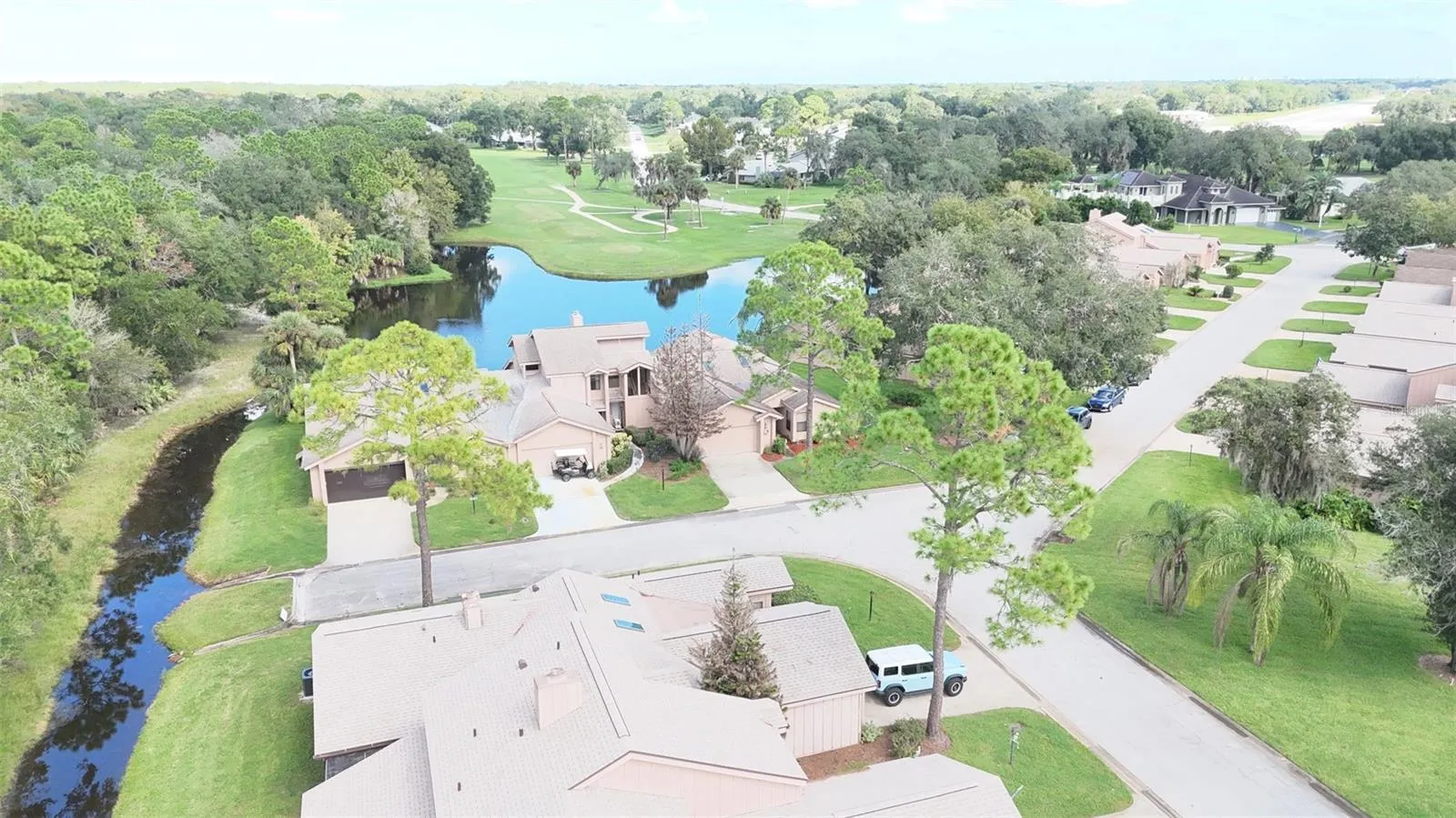 Looking to the right of the property toward Hole #2 of the Spruce Creek Country Club
