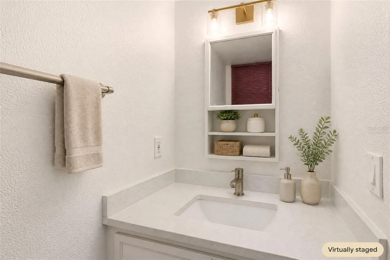 Virtually Staged - 1/2 bath downstairs