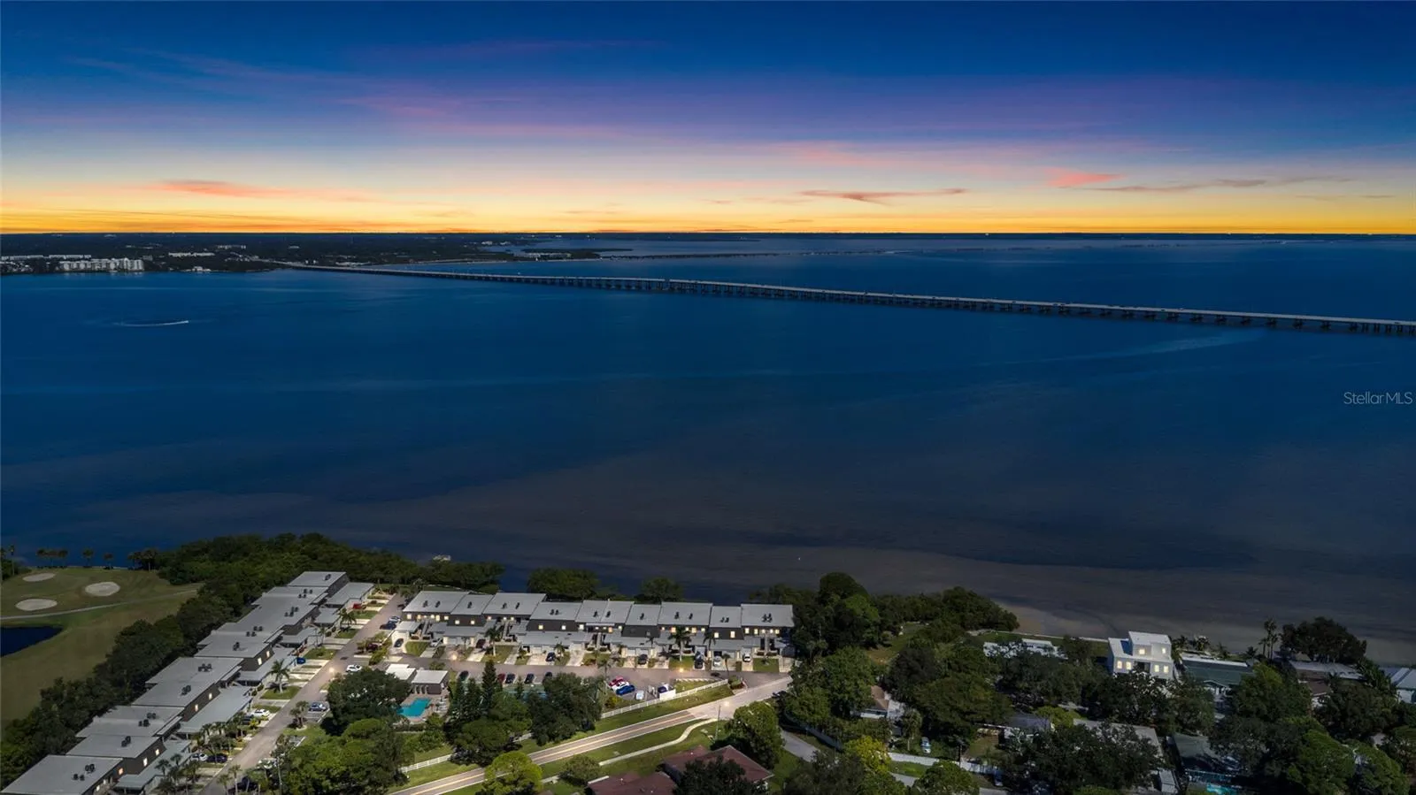 Twilight view over the bay