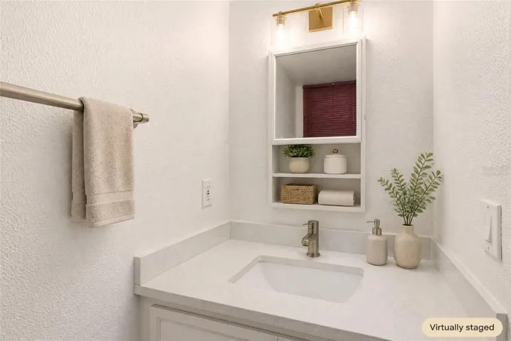 Virtually Staged - 1/2 bath downstairs