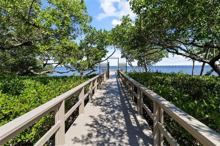 View walking to the private dock