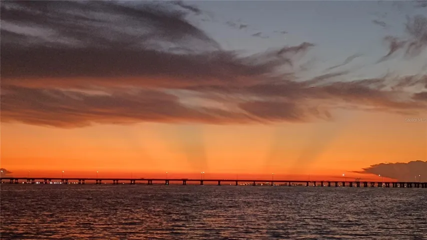 sunrise over Bayside Bridge