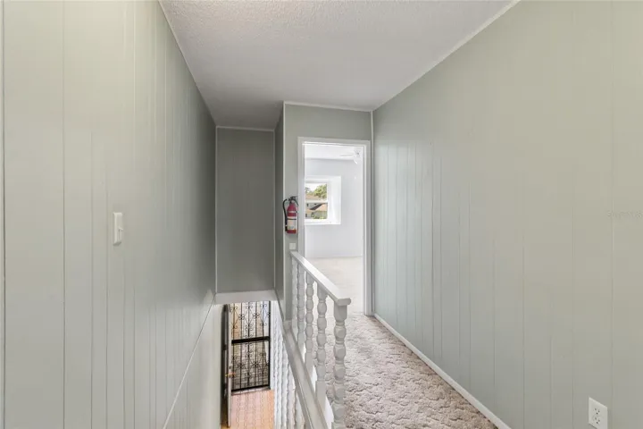 Stairway looking down to main level