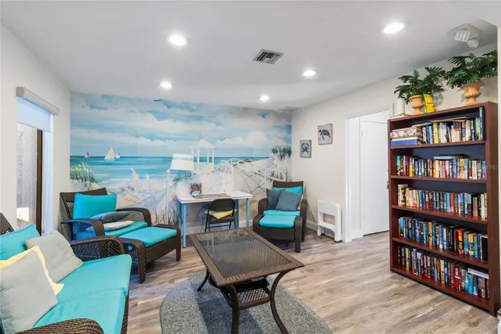 Clubhouse reading room