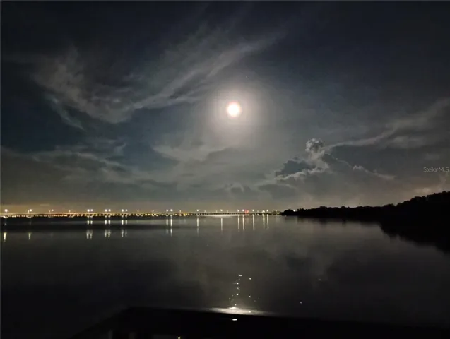 Moon rise over the bay
