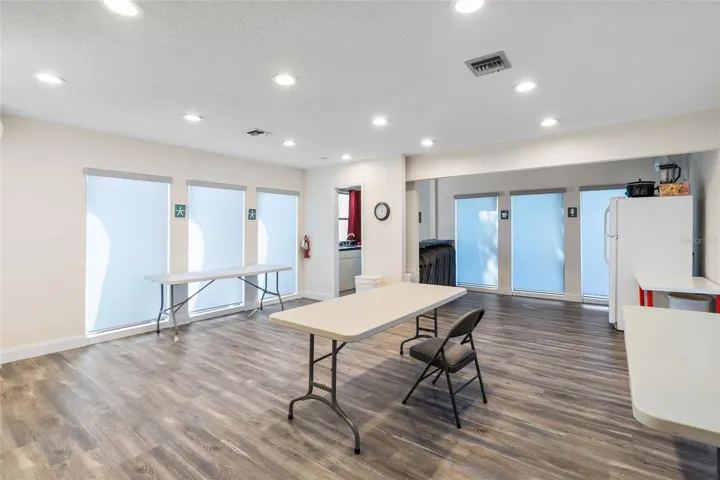 Club house common area with kitchen