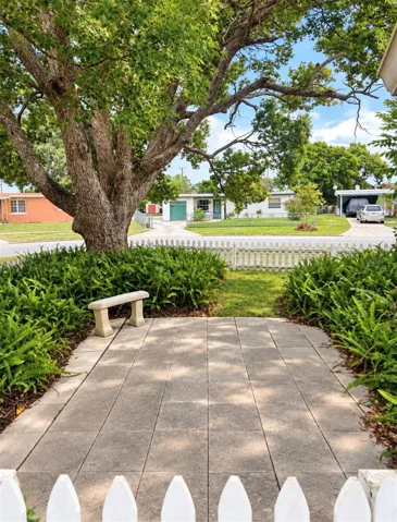 Front outdoor seating BBQ area