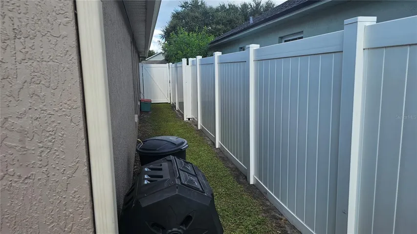 Side Elevation & Backyard View