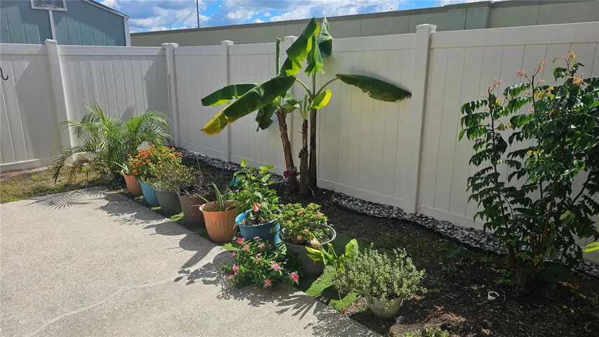 Backyard w/Fruit Trees & Vinyl Fenceard