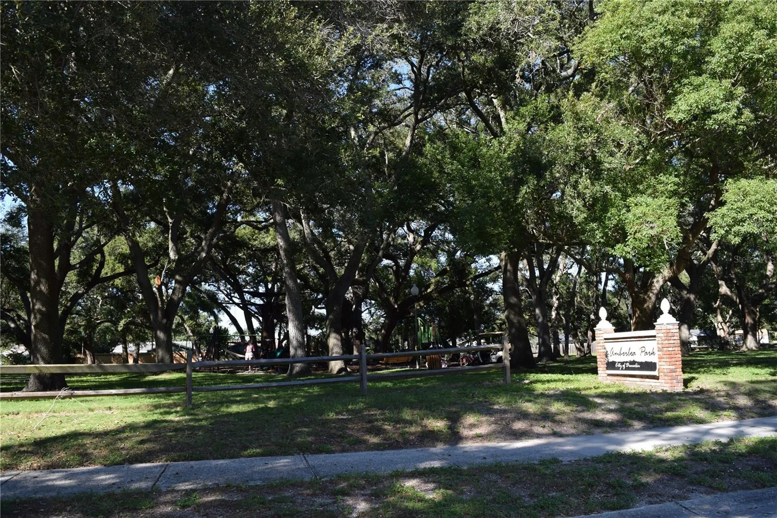 Amberlea Park has a shaded playground