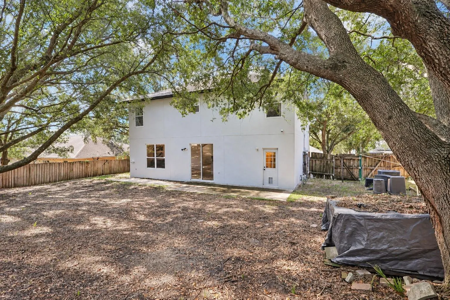 Backyard is large with no neighbor behind you.
