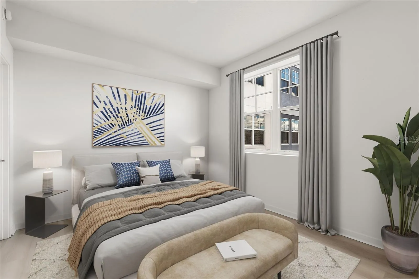 Virtually Staged. Bedroom