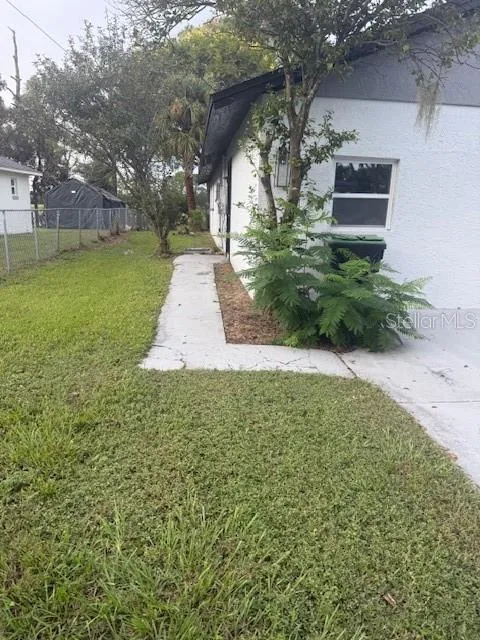 Left side of your home.