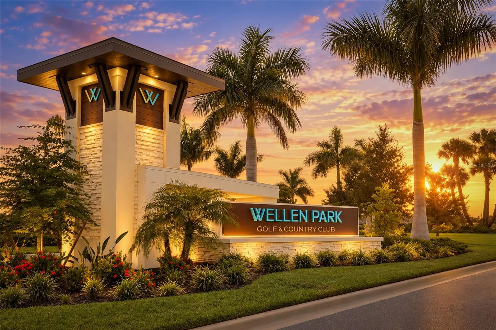 Beautiful Gated entrance to Wellen Park Golf and Country Club