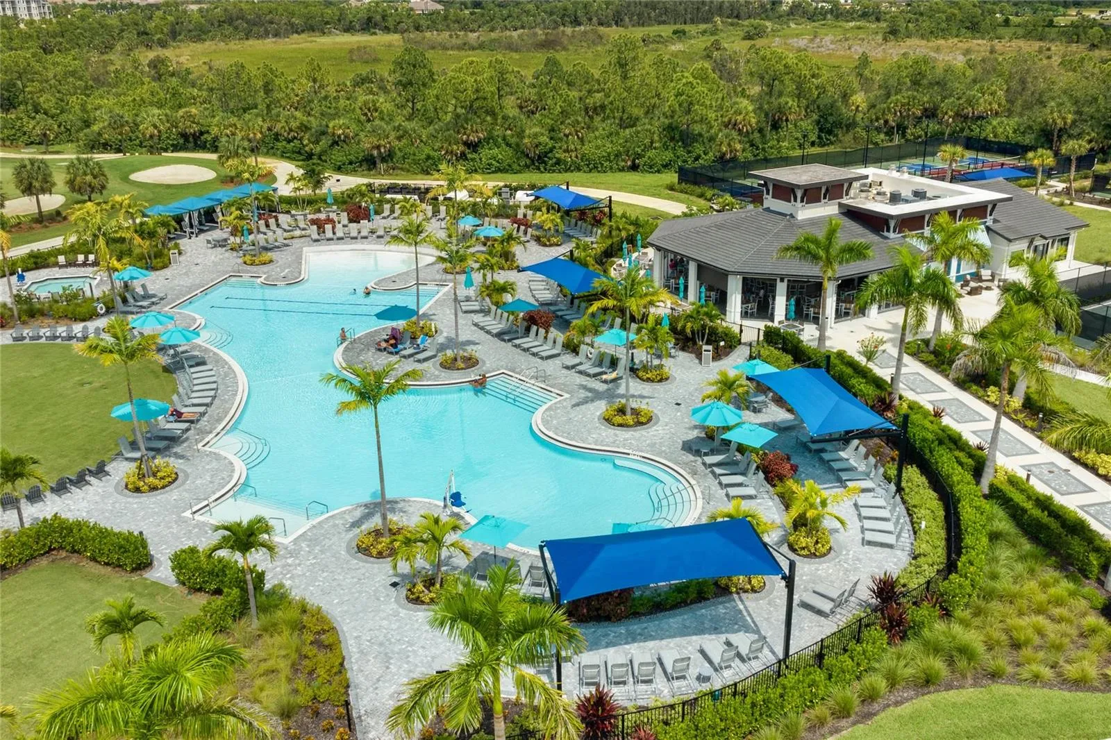 Wellen Park Golf and Country Club Resort Style Pool and Tiki Bar and Restaurant.