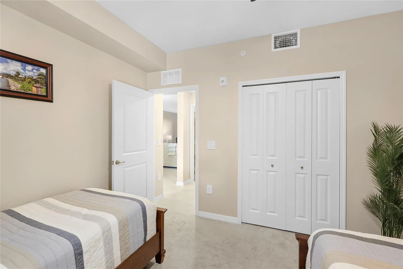 Spacious Second guest bedroom next to a private second bathroom.