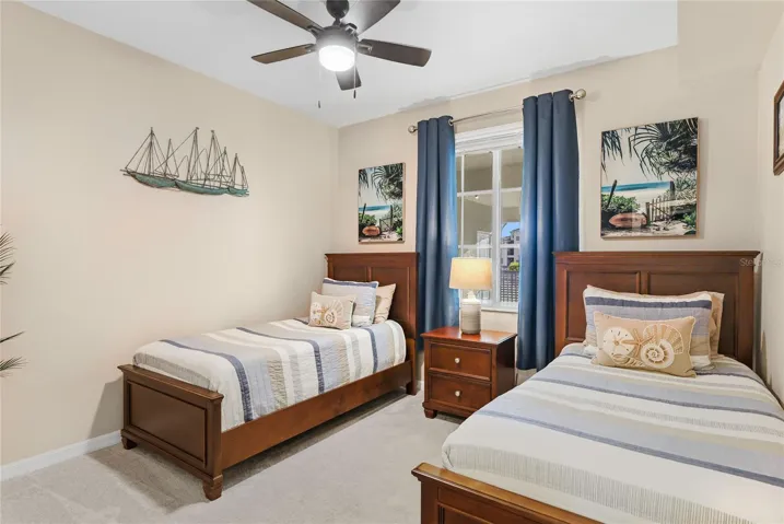 Spacious Second guest bedroom next to a private second bathroom.