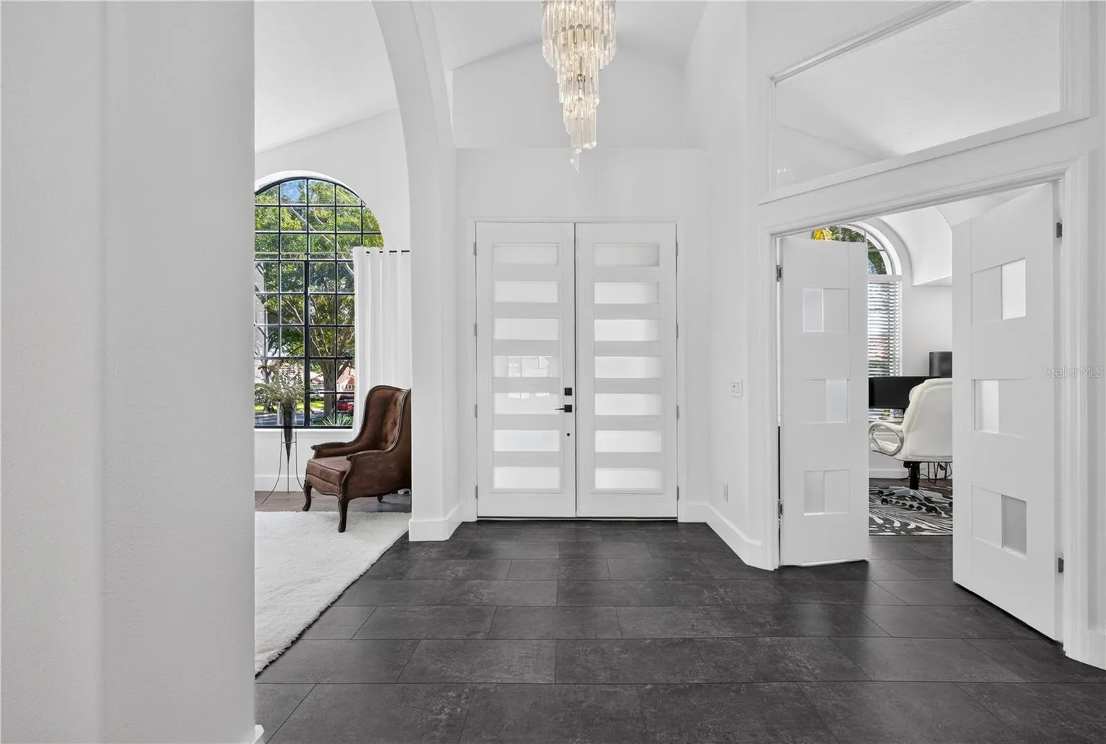 Custom 8 foot doors welcome you!