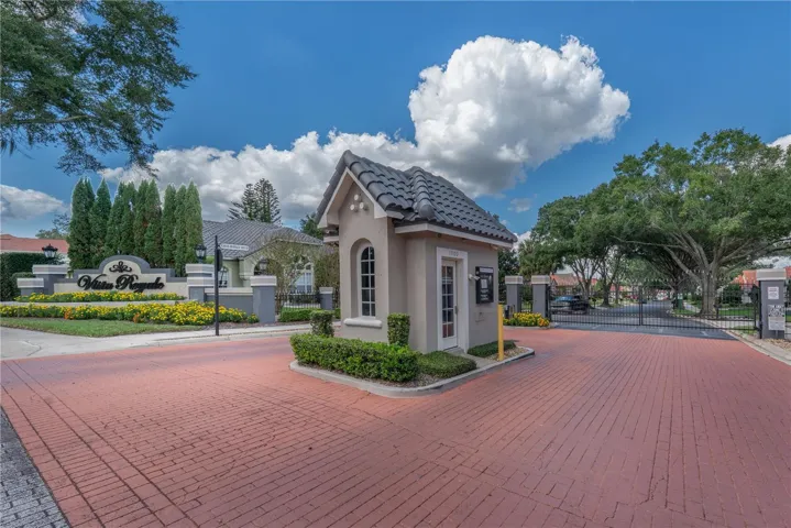 Gated entrance providing private access and enhanced security.