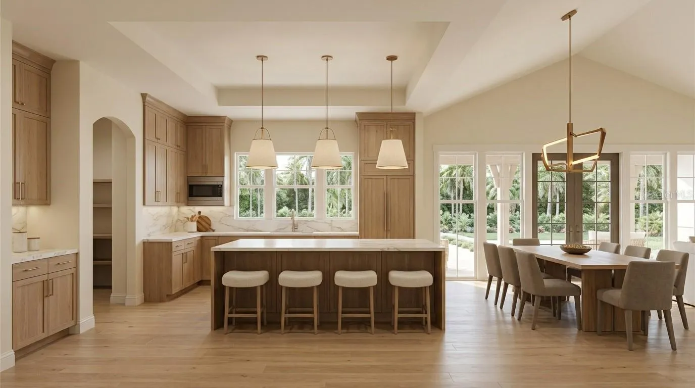 Kitchen and Dining room - Artist rendition