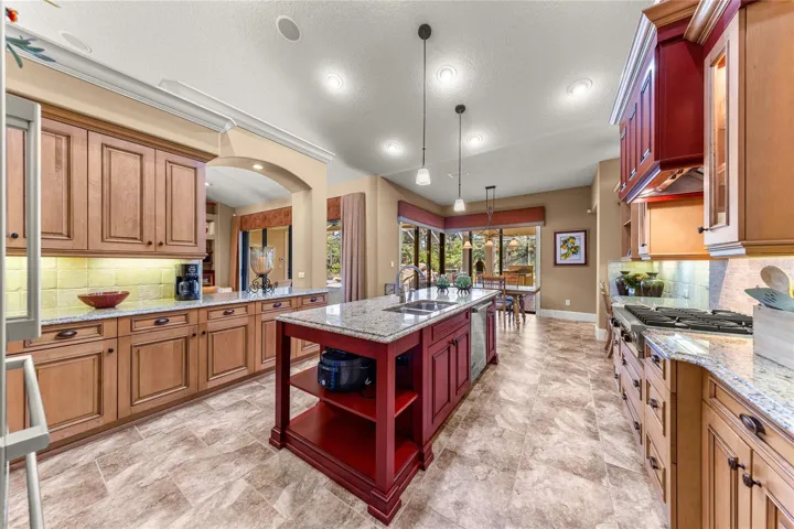 Beautiful granite countertops, and custom cabinetry