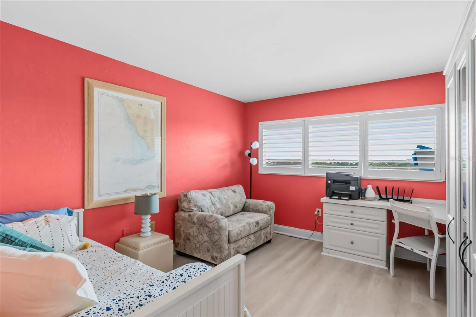 View of second bedroom as you enter the room.