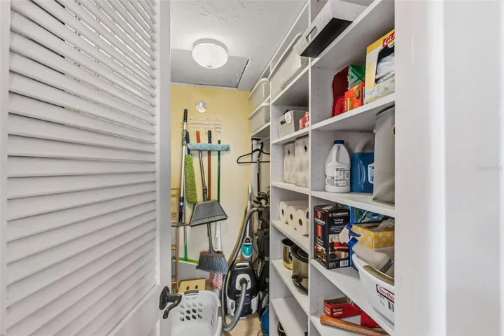 View of additional closet and associated storgae space.