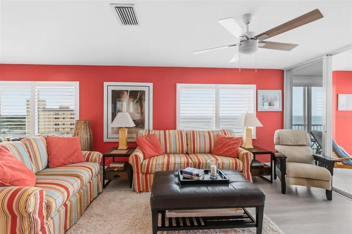 The open plan, combo kitchen and family  room are light and bright with the plentiful windows.