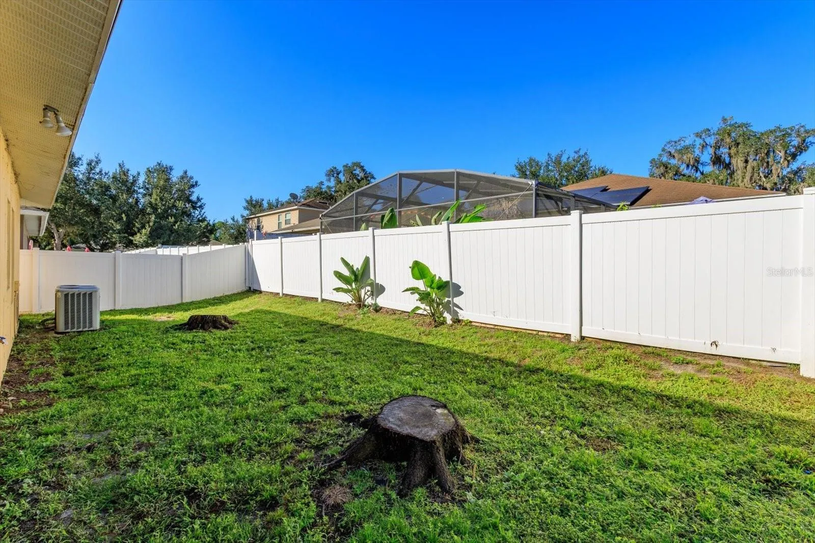 Fully fenced backyard