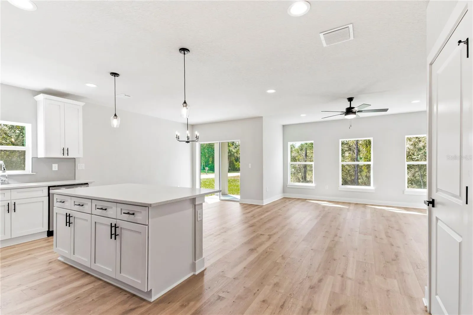Kitchen, Dining, Living