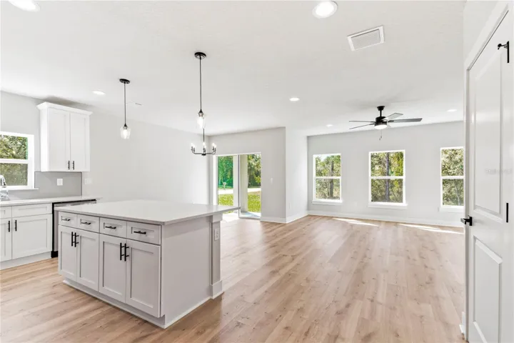 Kitchen, Dining, Living