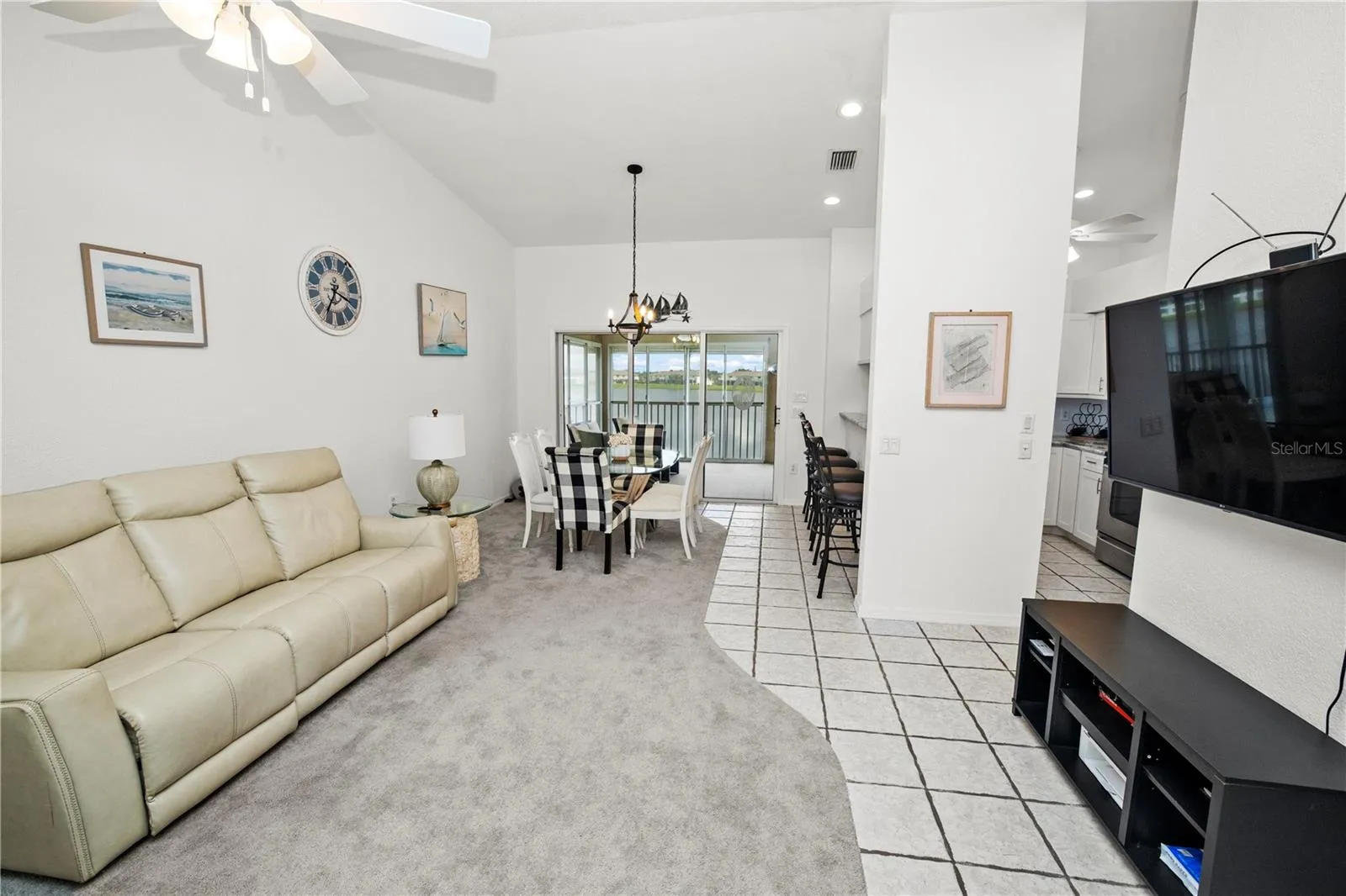 Open Floor Plan with Living, Dining and Kitchen all with Great Views