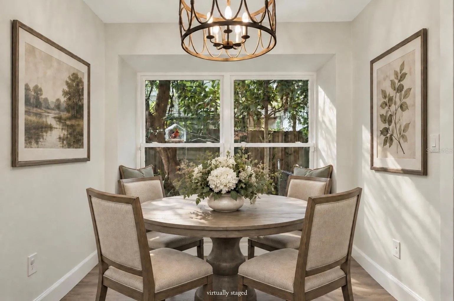 Digitally Staged Breakfast Nook