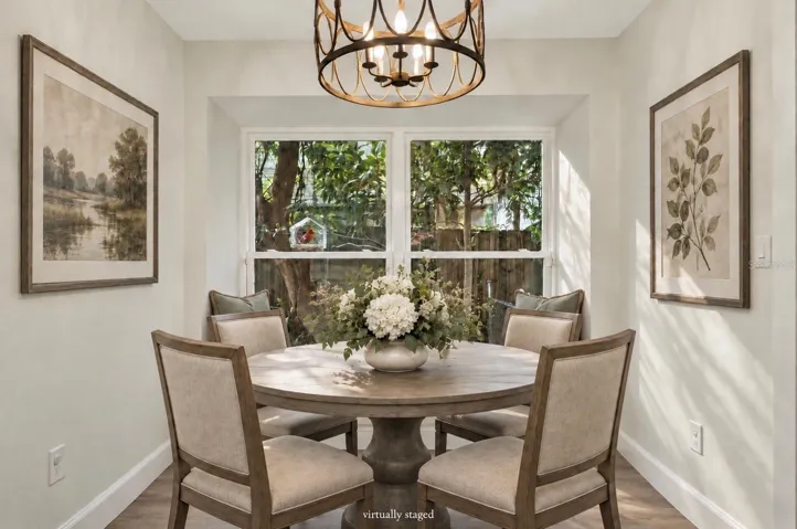 Digitally Staged Breakfast Nook
