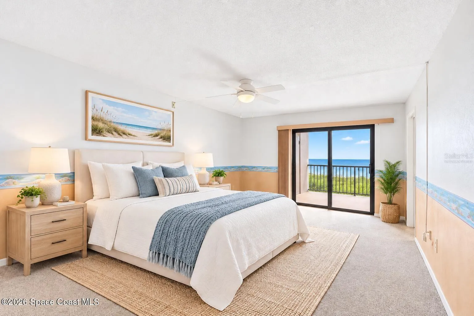 Virtually Staged Primary Bedroom