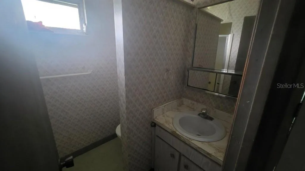 Bathroom by garage