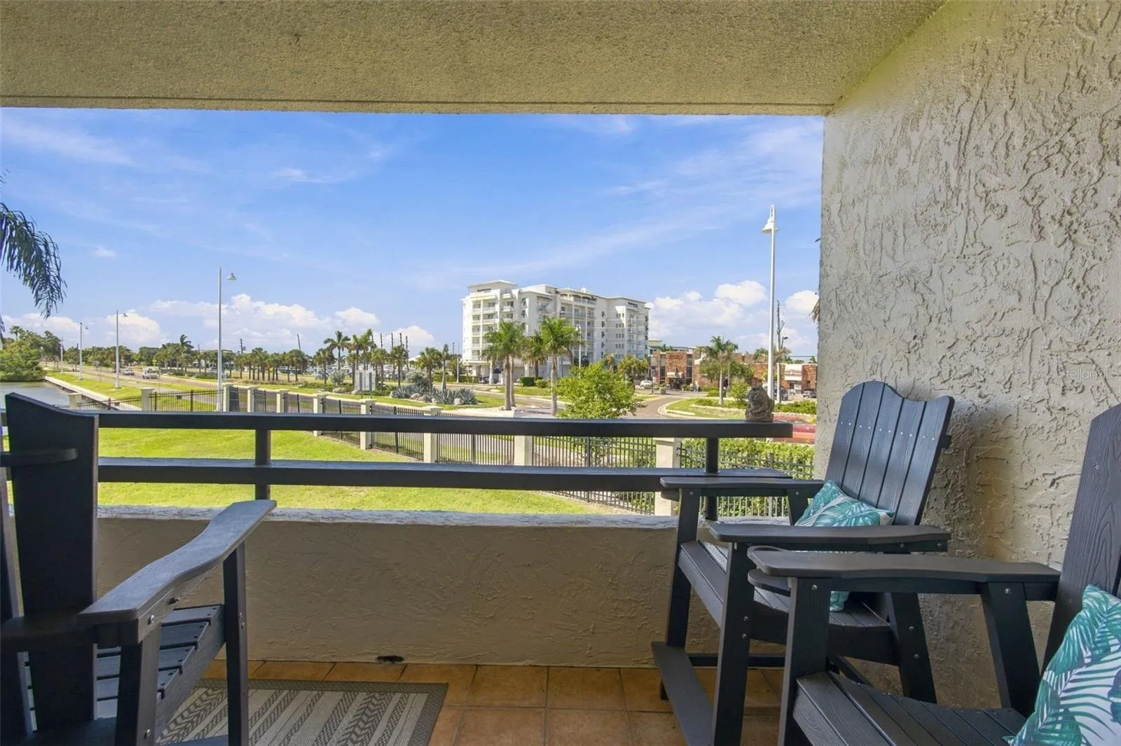 Balcony off or family room and primary BR