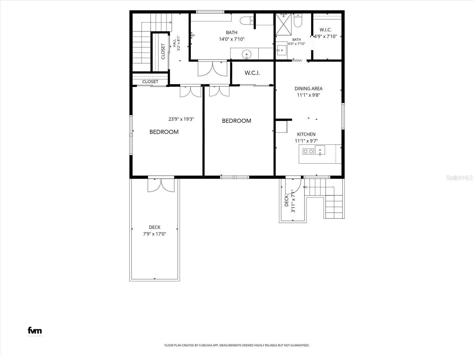Potential Floor Plan with Primary Bedroom  converted to 2nd Bedroom