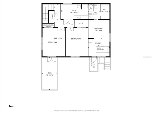 Potential Floor Plan with Primary Bedroom  converted to 2nd Bedroom