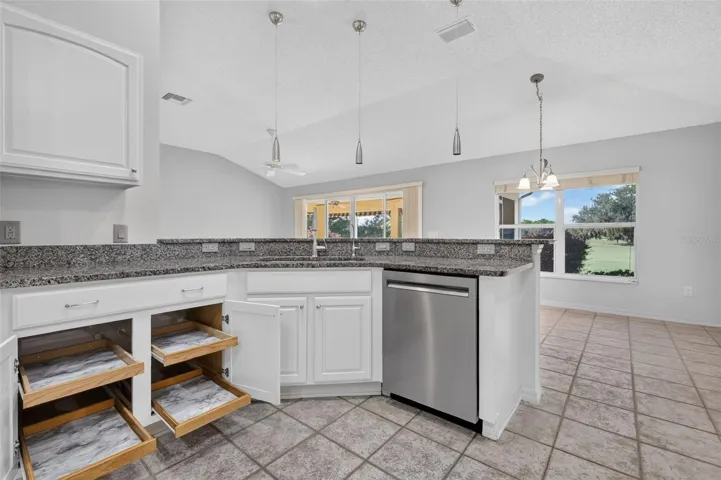 Kitchen with Roll-Out Shelving