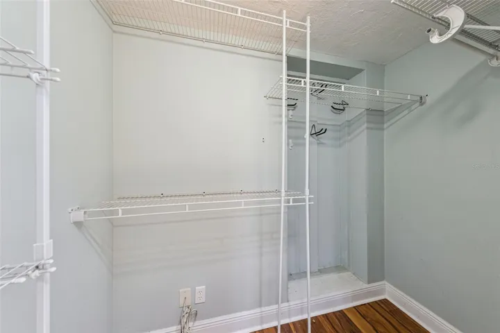 Oversized primary bedroom walk in closet