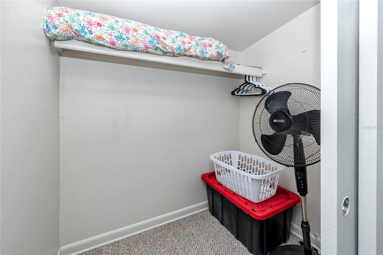 Walk in closet for all your storage needs.