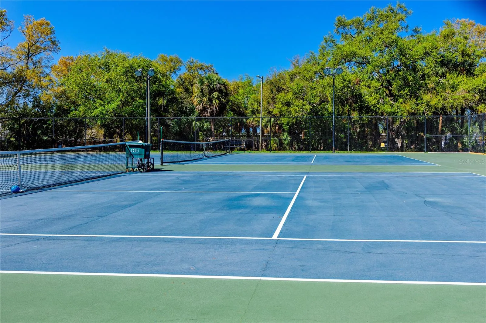 Work up some sweat at the tennis courts!
