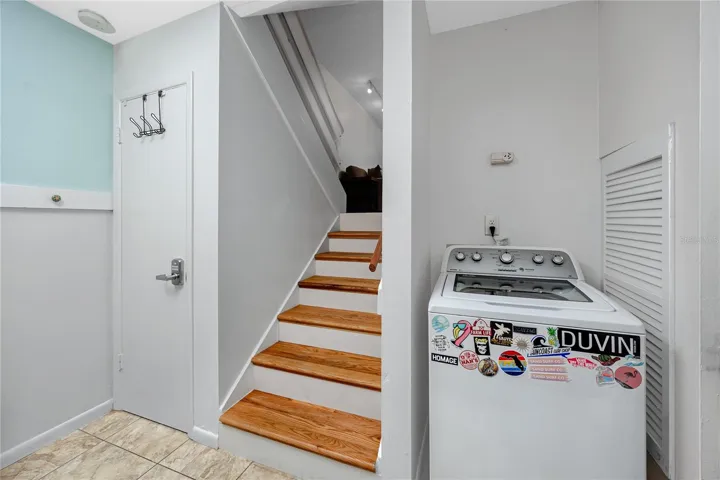 Full sized washer in the kitchen