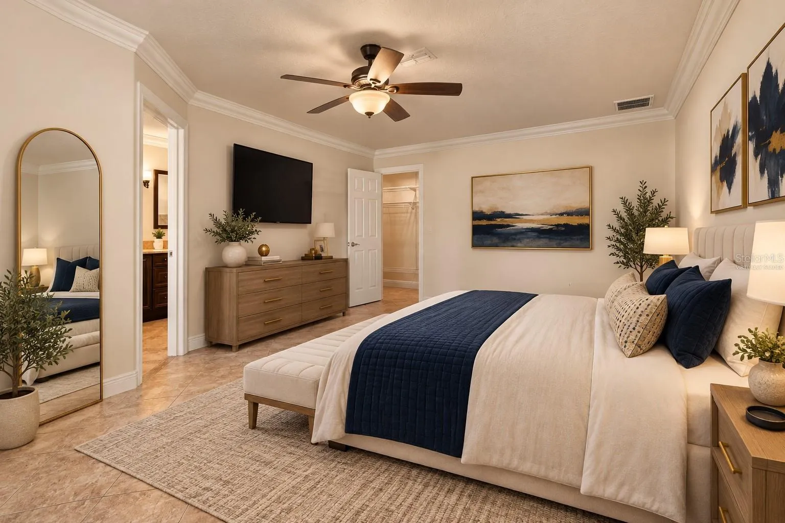 Primary Bedroom Virtually Staged
