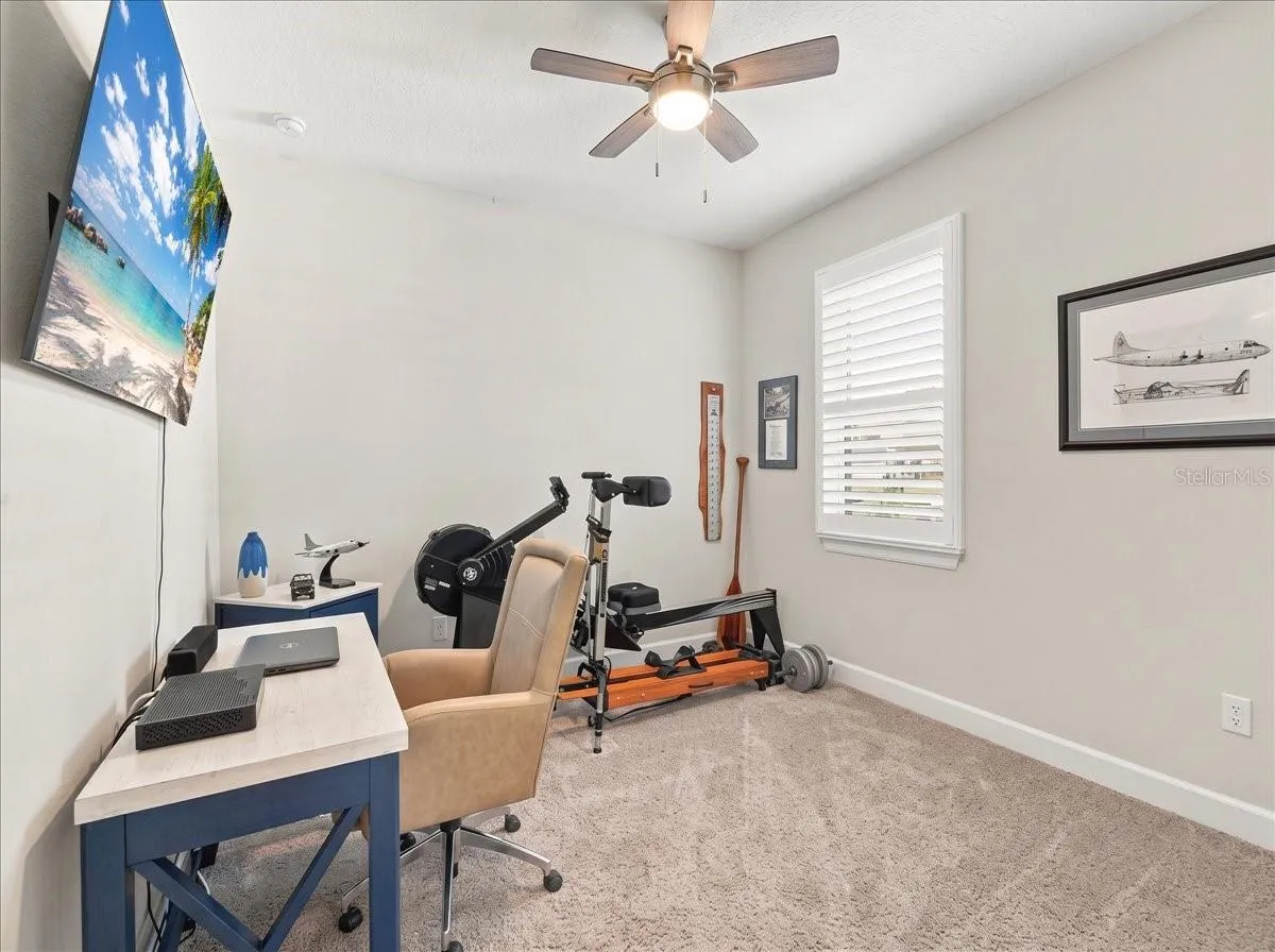 Third Bedroom- serving as an office/exercize room.