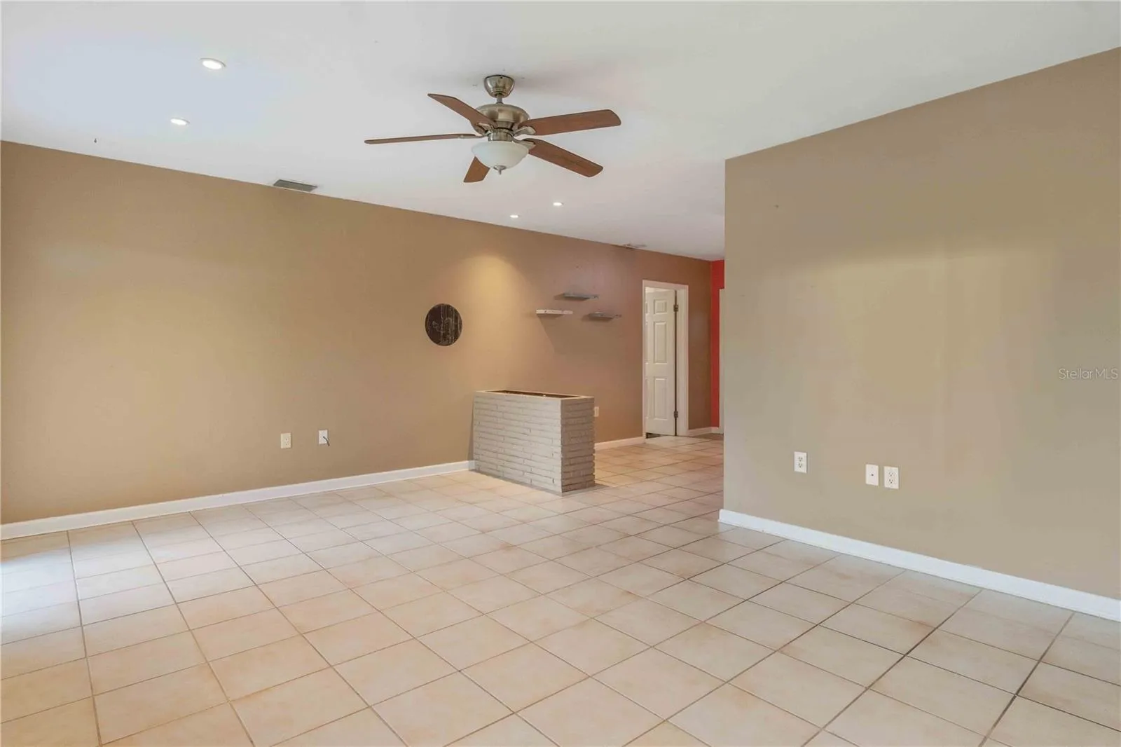 Living room facing kitchen