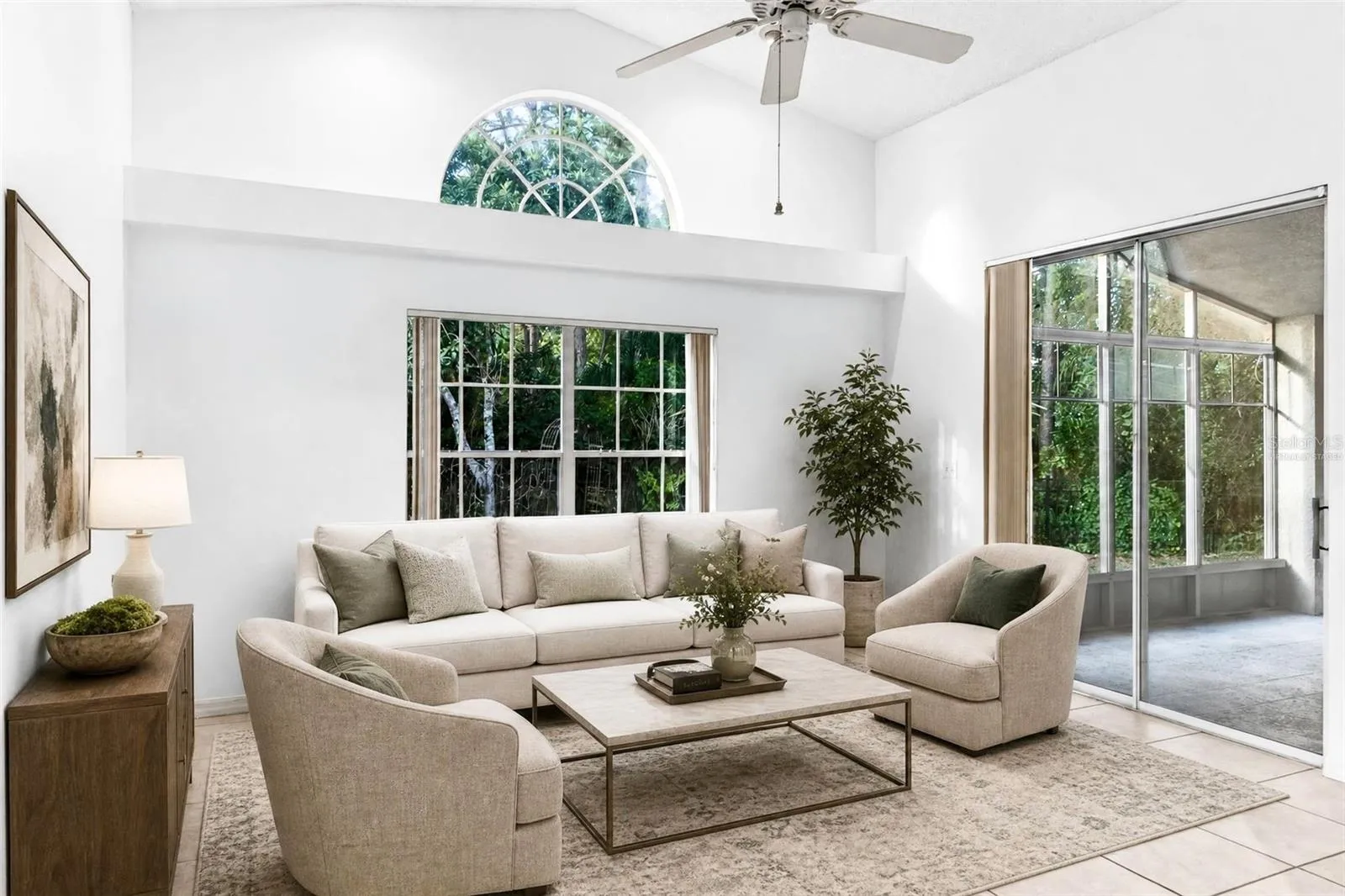 Family Room Virtually Staged